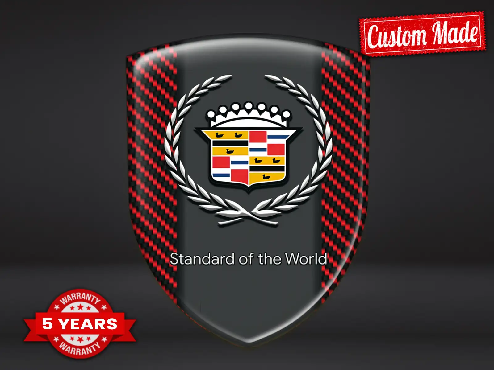Cadillac Custom Silikon Sticker Glänzendes Racing Gitter